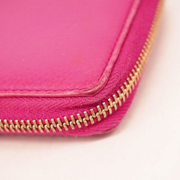 Gucci Long Wallet Soho 308004 Leather Pink Chien Pan Gold Hardware Women - Picture 6 of 10